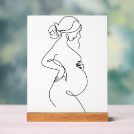 Moderne Minimalistische Abstrakte Linie Zeichnend  Acrylschild