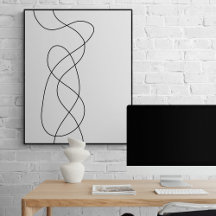 Moderne Minimalistische Abstrakte Linie Zeichnend 