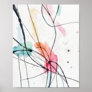 Moderne minimalistische abstrakte Linienkunstposte Poster