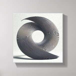 Moderne minimalistische abstrakte verdrehte Spiral Leinwanddruck