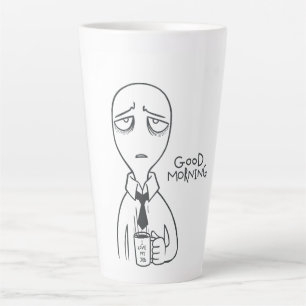 Moderne Minimalistische Alien Latte Tasse - Künstl