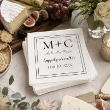 Moderne minimalistische Anfangsbuchstaben Hochzeit