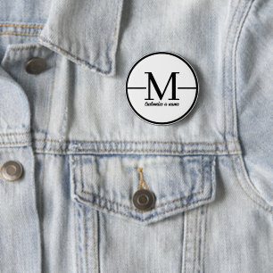 Moderne minimalistische Anfangsmonogramm Namensnad Button