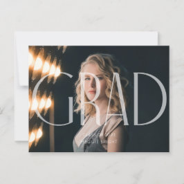 Moderne minimalistische Ankündigung 2023 Postkarte