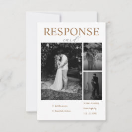 Moderne Minimalistische Antwortkarte RSVP Karte