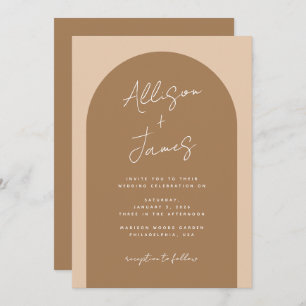 Moderne Minimalistische Arch Wedding Einladung