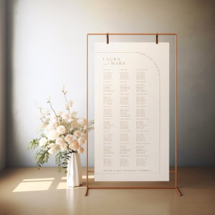 Moderne Minimalistische Arch Wedding Seating Chart Poster