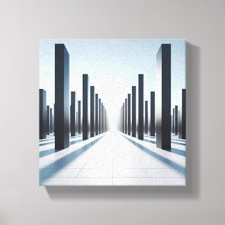 Moderne minimalistische architektonische Perspekti Leinwanddruck
