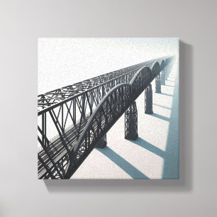 Moderne minimalistische Architekturbrücke - Unendl Leinwanddruck