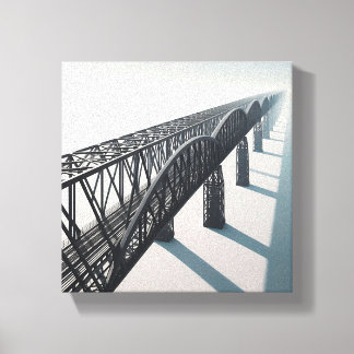 Moderne minimalistische Architekturbrücke - Unendl Leinwanddruck