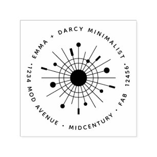 Moderne Minimalistische atomare Sternexplosion des Permastempel