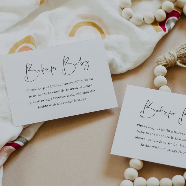 Moderne Minimalistische Babydusche Begleitkarte (Von Creator hochgeladen)