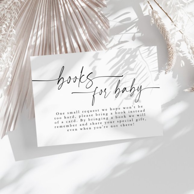 Moderne Minimalistische Babydusche Begleitkarte (Von Creator hochgeladen)