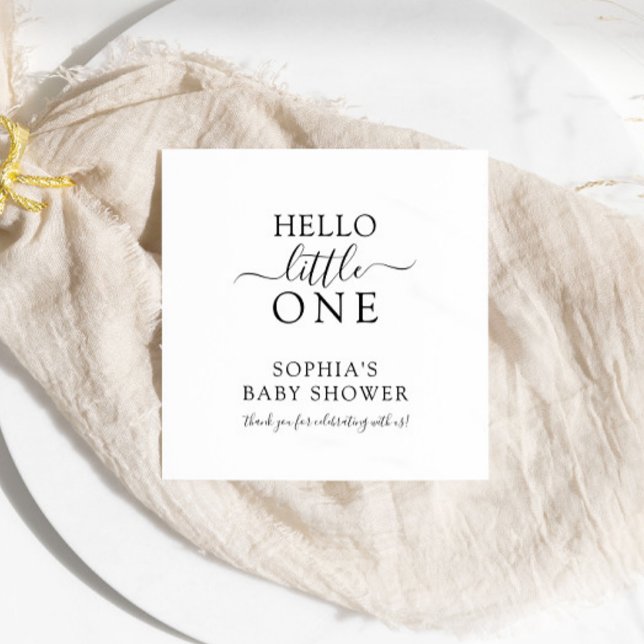 Moderne Minimalistische Babydusche Napkins Serviette (Von Creator hochgeladen)