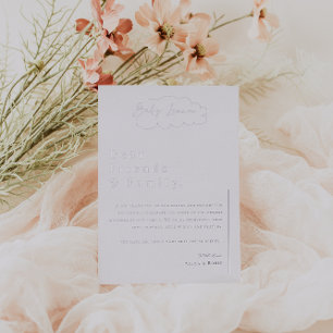 Moderne minimalistische Babyparty-Dankeschön-Karte Folieneinladung