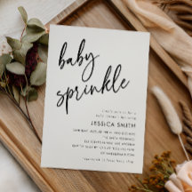 Moderne minimalistische Babyparty-Einladung