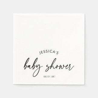 Moderne minimalistische Babyparty Serviette