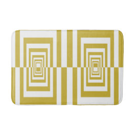 Moderne minimalistische Beige Geometrie Badematte