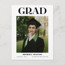 Moderne, Minimalistische Bekanntgabe Postkarte
