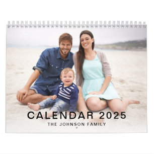 Moderne minimalistische benutzerdefinierte Familie Kalender