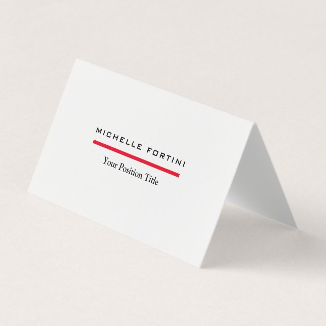 Moderne Minimalistische Berufliche Faltung Visitenkarten (Vorderseite)