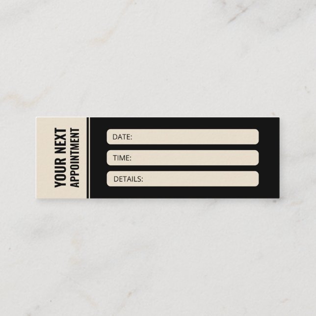 Moderne Minimalistische Berufliche neutrale Ernenn Mini Visitenkarte (Rückseite)