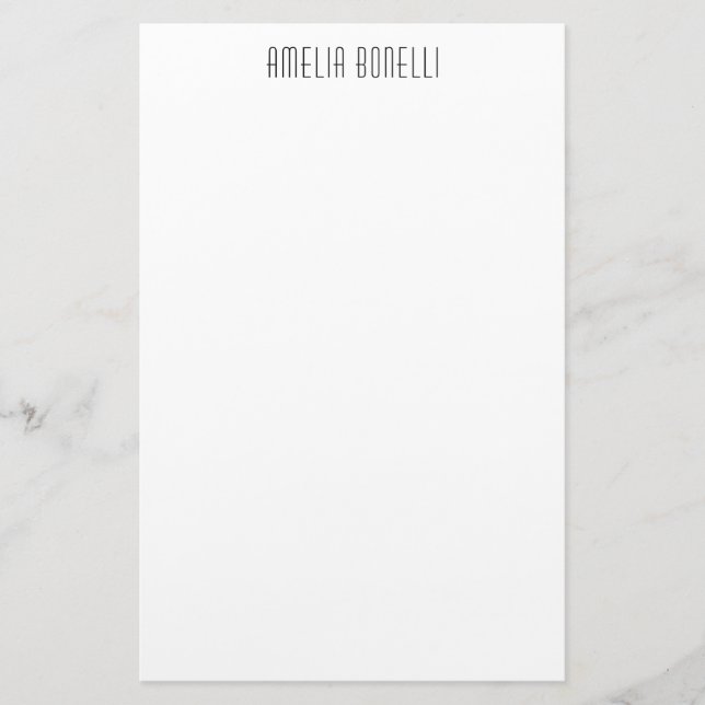Moderne Minimalistische Berufliche Schlichte Stand Briefpapier (Vorderseite)