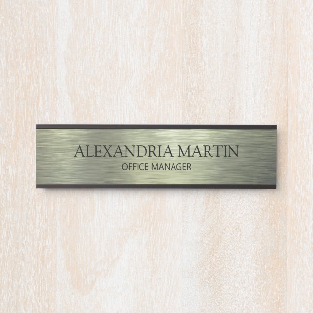 Moderne Minimalistische Bezeichnung für metallhalt Türschild (Vorderseite )