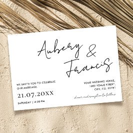 Moderne Minimalistische Bezeichnung Script Calligr Einladung