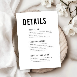 Moderne Minimalistische Big Bold Monogram Chic Det Begleitkarte