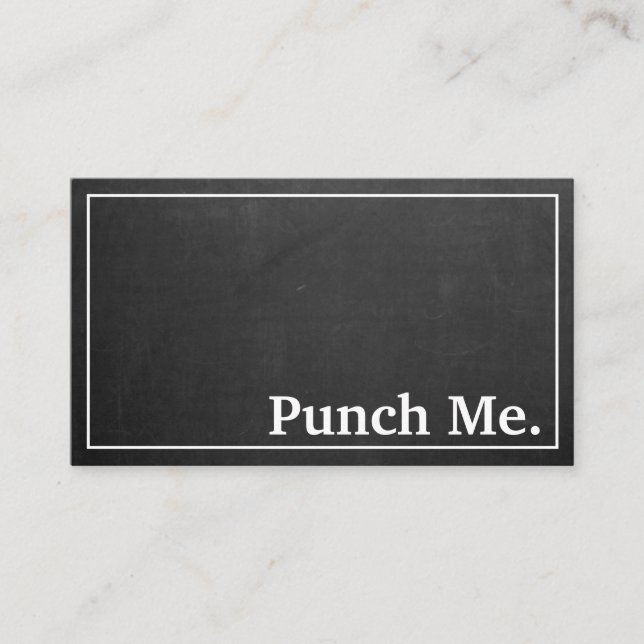 Moderne Minimalistische Black Chalkboard Loyalty C Visitenkarte (Vorderseite)