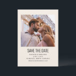 Moderne Minimalistische Black Ivory Foto Hochzeit Save The Date<br><div class="desc">Modernes Minimalistisches Black Ivory Foto Wedding Save the Date</div>