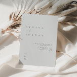 Moderne Minimalistische Blauen Hochzeitseröffnungs Einladung<br><div class="desc">Diese einfache und elegante Einladung ist perfekt für eine moderne Hochzeit. Das Design besticht durch einen handgeschriebenen Schriftart und modernes minimalistisches Design. Für die Hochzeitskollektion "SERENA" konzipiert. Klicken Sie auf "Personalisieren", um Ihre Namen, den Ort der Hochzeit, das Datum und andere Details zu ändern. Klicken Sie auf den Link Sammlung...</div>