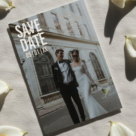 Moderne minimalistische Blocktypografie Termin vor Folieneinladung