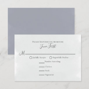 Moderne Minimalistische Blue-Meal-UAWG Ca RSVP Karte