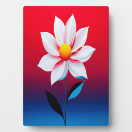 Moderne Minimalistische Blume Kunst Fotoplatte
