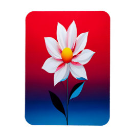 Moderne Minimalistische Blume Kunst Magnet