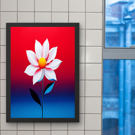 Moderne Minimalistische Blume Kunst Poster