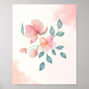 Moderne Minimalistische Blume Poster