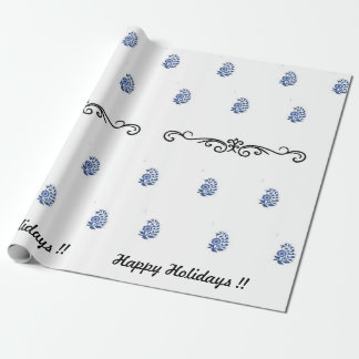 Moderne minimalistische Blumendruck  Geschenkpapier