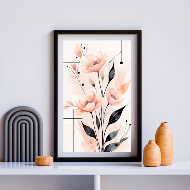 Moderne Minimalistische Blüte - Pfirsichblütenblüt Poster (Von Creator hochgeladen)