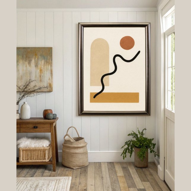 Moderne Minimalistische Boho Abstrakt Wall Art Ear Poster (Von Creator hochgeladen)