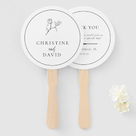 Moderne Minimalistische Boho Blume Wedding Hand Fa Fächer