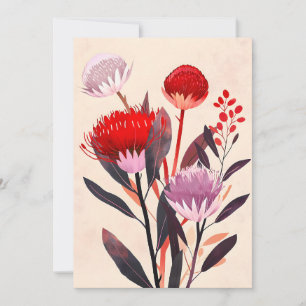 Moderne minimalistische Boho-Blumen Botanik Ankündigung