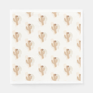 Moderne Minimalistische Boho Desert Cactus Baby Sh Serviette