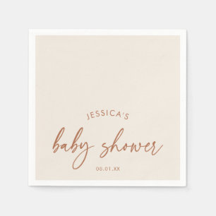 Moderne Minimalistische Boho Herbst-Baby-Party Serviette