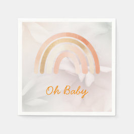 Moderne Minimalistische Boho Rainbow Baby Dusche Serviette
