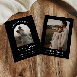 Moderne Minimalistische Boho Save the Date Fotokar Einladung