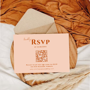 Moderne Minimalistische Boho Wedding RSVP Karte