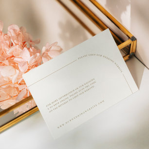 Moderne Minimalistische Boho Wedding Website Begleitkarte